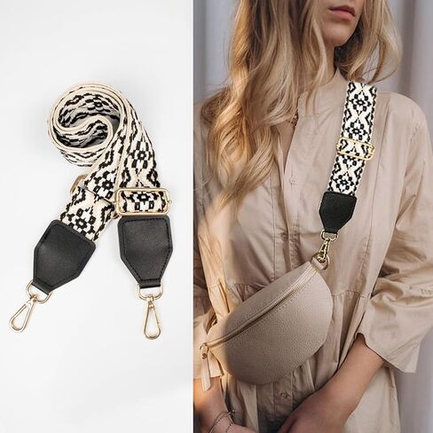 Wide Purse Strap, 2" Adjustable Leather Purse Strap, Replacement Crossbody Handbag Strap for Cross Body Bag Guitar Bag Strap in Saudi Arabia
