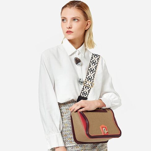 Wide Purse Strap, 2" Adjustable Leather Purse Strap, Replacement Crossbody Handbag Strap for Cross Body Bag Guitar Bag Strap in Saudi Arabia