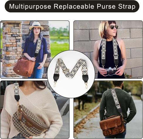 Wide Purse Strap, 2" Adjustable Leather Purse Strap, Replacement Crossbody Handbag Strap for Cross Body Bag Guitar Bag Strap in Saudi Arabia