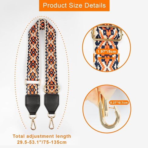 Wide Purse Strap, 2" Adjustable Leather Purse Strap, Replacement Crossbody Handbag Strap for Cross Body Bag Guitar Bag Strap in Saudi Arabia