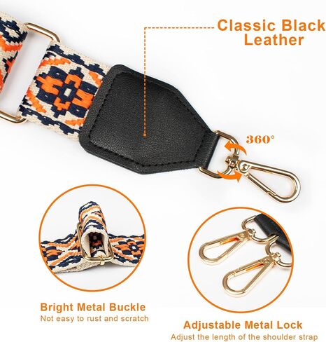 Wide Purse Strap, 2" Adjustable Leather Purse Strap, Replacement Crossbody Handbag Strap for Cross Body Bag Guitar Bag Strap in Saudi Arabia