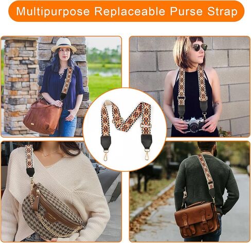 Wide Purse Strap, 2" Adjustable Leather Purse Strap, Replacement Crossbody Handbag Strap for Cross Body Bag Guitar Bag Strap in Saudi Arabia