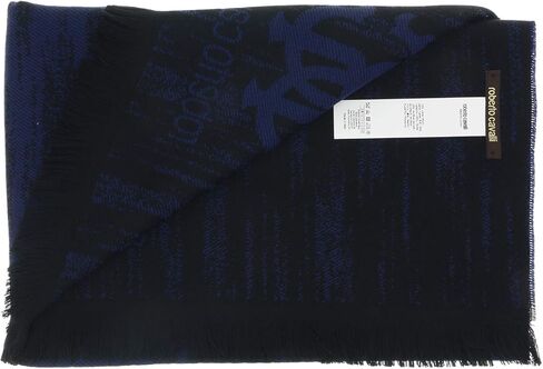 روبيرتو كافالي وشاح رجالي من مزيج الصوف الازرق ESZ052 04500, أزرق, 40-180 in Kuwait