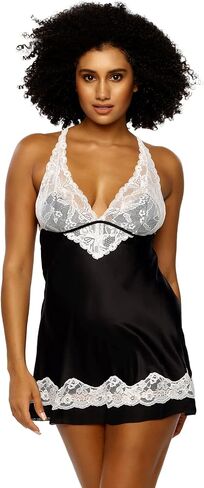 Felina Muse Chemise: Babydoll Nightgown for Women with Plunge Front and Adjustable Straps, Babydoll Lingerie for Women in Saudi Arabia