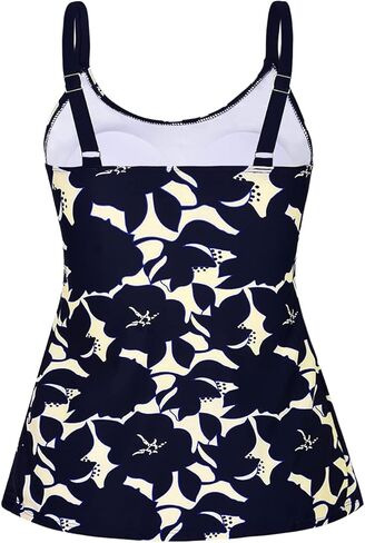 ملابس سباحة نسائية من Firpearl Flowy Tankini فقط برقبة دائرية للتخسيس ملابس سباحة متواضعة in Kuwait