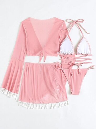 Bikini Sets for Women,Bathing Suit for Women,Womens Bikini,Women’s Bikini Swimsuit Cover Up,4 Piece Swimsuits in Saudi Arabia