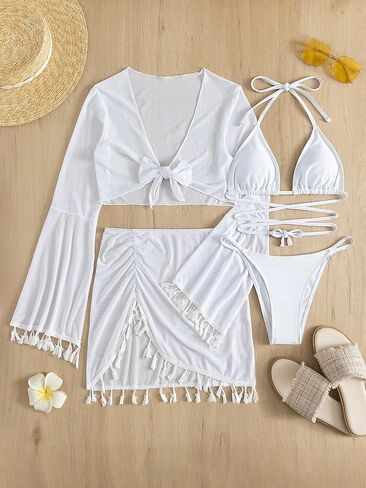 Bikini Sets for Women,Bathing Suit for Women,Womens Bikini,Women’s Bikini Swimsuit Cover Up,4 Piece Swimsuits in Saudi Arabia