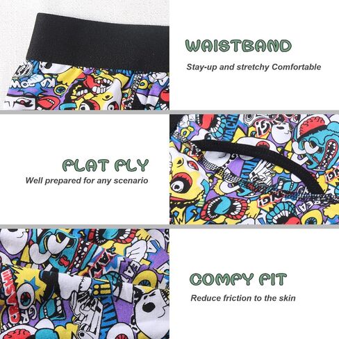 Boys Boxer Briefs Cotton Big Boys Underwear Breathable Soft Boxers Briefs with Fly 5 Pack(SIZE:6-8) in Saudi Arabia