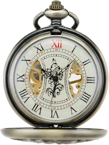 تريويتو ساعة جيب هيكل عظمي ميكانيكي برونز لاكي دراجون + صندوق هدايا in Kuwait