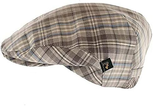 قبعة سكالي من الكتان العتيق - رمادي منقوش in Kuwait