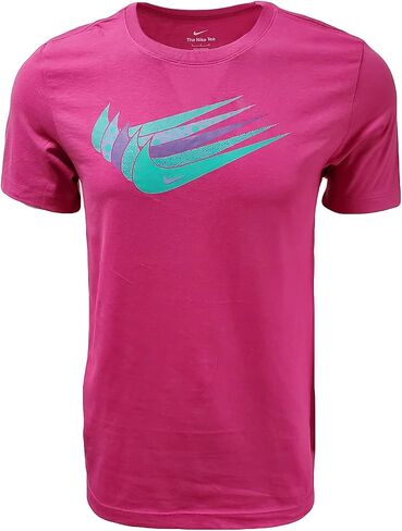 Nike Men's Sportswear Swoosh T-Shirts (X-Large, Strong Pink (Multi-Swoosh)) in Saudi Arabia