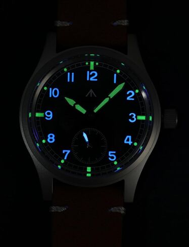 سوار ساعة Militado D12 مصنوع من جلد كريستال الياقوت مقبب، مع حزام ساعة من النايلون 20 ملم، ساعات عسكرية على الطراز العسكري in Kuwait