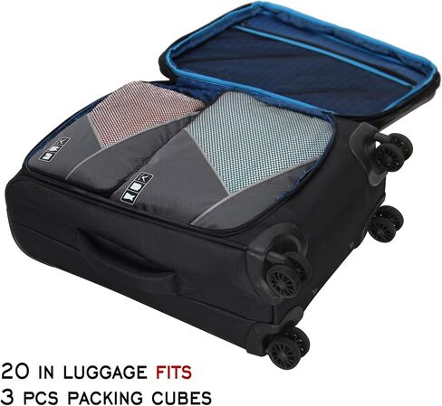 حقيبة ظهر Hynes Eagle Carry on 38L كبيرة للسفر للنساء معتمدة من الطيران لعطلة نهاية الأسبوع حقيبة ظهر للكمبيوتر المحمول للرجال 15 بوصة بنية مع 3 قطع مكعبات تعبئة باللون الرمادي in Kuwait