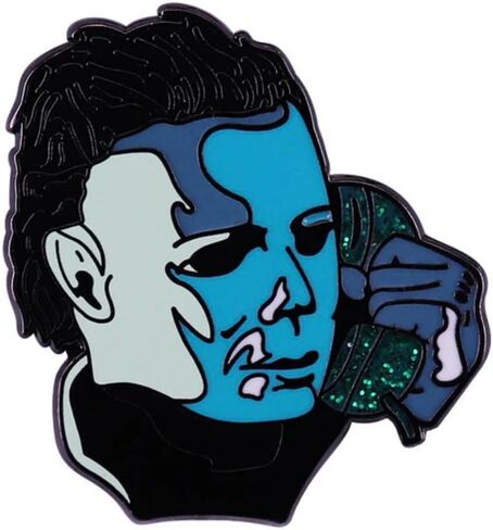 Halloween Michael Myers Phone John Carpenter Classic 70s Slasher Horror Movie Film 1.25" Enamel Pin Badge in Saudi Arabia
