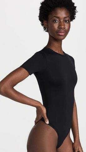 Good American Women's Scuba Tee Thong Bodysuit in Saudi Arabia