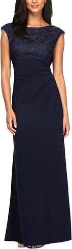 Alex Evenings Women's Long Cowl Back Dress (Petite and Regular) in Saudi Arabia