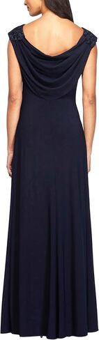 Alex Evenings Women's Long Cowl Back Dress (Petite and Regular) in Saudi Arabia