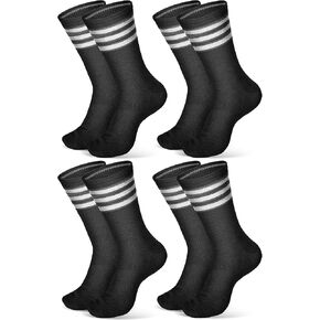 4 Pairs Glow in Dark Socks Cycling Socks High Reflective Running Socks Night Safety Socks Compression Athletic Sock