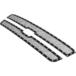 APS Compatible with Chevy Silverado 1500 SS HD 2003-2005 & 03-04 2500 3500& 02-06 Avalanche Without Body Cladding Main Upper Stainless Steel Black Mesh Rivet Studs Grille Insert CL5717H