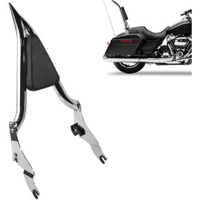 16Inch Chrome Sissy Bar Detachable Rear Passenger Backrest Compatible for 2009-2023 Harley Touring Road King CVO Road Glide Street Glide Electra Glide Road Glide