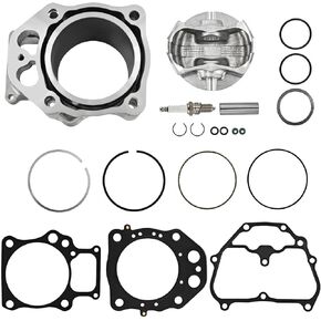 12100-HR6-B00 96mm Cylinder Piston Ring Spark Plug Gasket Top End Kit for Honda TRX520FA TRX520FE TRX520FM 2020-2024 (ATV), for Honda SXS520M 2021-2023 (UTV) Top End Kit with Cylinder
