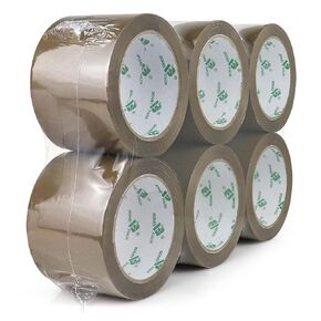 BOMEI PACK Brown Packing Tape 3 inch Wide, Heavy Duty Brown Packing Tape Refills for Moving Boxes, Shipping and Storage, 2.7 Mil x 60 Yards