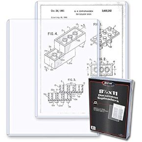 BCW Premium 8.5x11 Topload Holder | Rigid PVC, No Harmful Additives | Protects Photos, Prints, and Work Papers | Crystal Clear Display Document Toploader | Clear Plastic Document Holder
