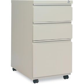 Alera ALEPBBBFPY Pedestal File Cabinet, 15-7/8w x19-1/4d, Putty