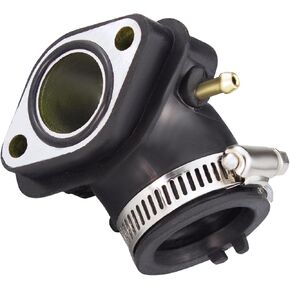 GY6 125cc 150cc Carburetor Intake Manifold Pipe Aftermarket Replacement Parts Fits For 152QMI 157QMJ Engine Chinese Scooter Moped ATV Go-Kart. (1 Pcs)