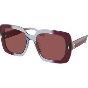 نظارة شمسية Tory Burch TY7193U مربعة للنساء + حزمة مع مجموعة نظارات مجانية من Designer iWear