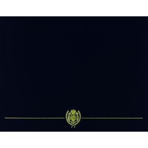 Black Classic Crest Certificate Cover - 25 Covers