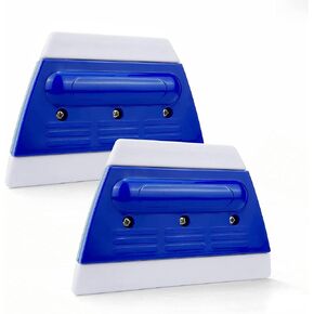 2Pack Rubber Edge Squeegee Decal Applicator Craft Vinyl Scraper for Vinyl Wrapping, Window Tint Film, Graphics, PPF Installation, Small Squeegee Tool for Glass Door Mirror Sink, 5 x 3.4in
