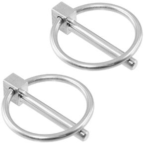 2 Pcs Heavy Duty Lynch Pin, Stainless Steel 3/16" x 1-1/4" Linch Pin with Ring for Bike Farm Tractors Trailers Trucks