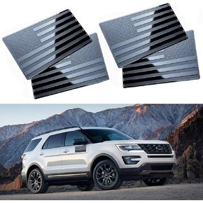 4Pcs American Flag Stickers, Embossed 3D Metal Black 5 x 3 Inch USA Flag Emblem Decal Sticker for Cars Trucks Motorcycle Laptop Decoration