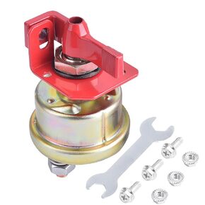 Battery Disconnect Switch with Locking Bracket, 12V-48V High Current Metal Rotary Battery Kill Switch for Car, Truck, Boat, RVS, Forklifts and Heavy