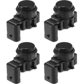 4 Pcs PDC Reverse Parking Assist Sensor Compatible for Dodge Durango 2018-2023 for Jeep Cherokee 2014-2018, Durable ABS Plastic Black Front Rear Bumper Parking Assist Sensor