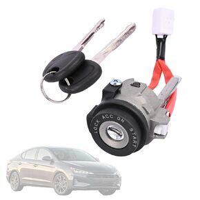 Ignition Switch Lock Cylinder Assembly with 2 Keys Compatible with Hyundai Elantra 2017 2018 2019 2020 Replace 81905-F2230 81905F2230