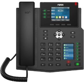 هاتف Fanvil X6U ذو 6 خطوط فائق الأناقة بشاشة جيجابت ثلاثية الألوان، 60 DSS