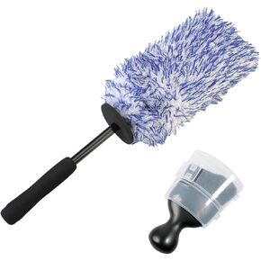 Wheel Brush, Metal Free Microfiber Wheel Cleaner Brush for Wheel and Rim Detailing, No Scratchinand Removable for Cleaning