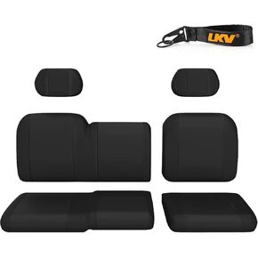 LKV UTV Seat Cover 6 Sets Replacement for Polaris Ranger XP 1000/ Ranger 1000 2017-2021, Covers for 60/40 Split Bench Back Bottom Seat