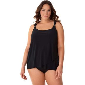 Miraclesuit Women's Plus Size Swimsuit Razzle Dazzle Underwire Bra Tankini Bathing Suit Top