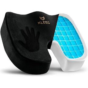 Seat Cushion for Office Chair, Car Seat Cushion, Memory Foam, Gel Seat Cushion for Long Sitting, Sciatica Pain Relief Pillow, Tailbone Pain Relief Cushion, Butt Pillow for Tailbone