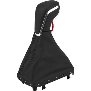 Gear Shift Knob, Aramox Car Gear Stick Level Head with Leather Boot Gaiter 4GD 713 139B IBR for Audi C7 2015-2018 4G8, for Arteon for
