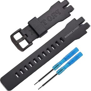 20MM Waterproof Resin Watchband Replacement for Casio Protrek PRG-300 PRW-6000 PRW-6100 PRW-3000 PRW-3100 – Suitable for Men and Women, Watch Accessory