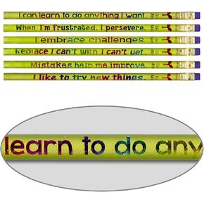 Really Good Stuff 163697 Really Good Stuff Growth Mindset Pencils, Assorted