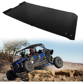 Aluminum Roof Top Compatible with 2020-2024 Polaris RZR PRO XP 4/ Turbo R 4 Accessories Heavy Duty Hard Roof Sun Visor Cover 4-Seat 2-Piece Combination Roofs Replacement for 2883990-458
