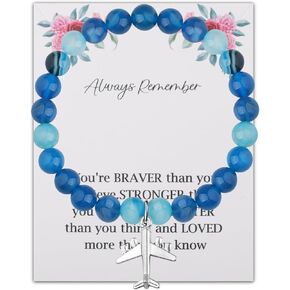 WSNANG Airplane Charm Bracelet Pilot Gift Flight Attendant Graduation Jewelry Aviation Crew Gifts for Aviation Traveler