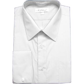 Regular and Big and Tall French Cuff Dress Shirts in 5 Colors to 24 Neck and 39 Sleeve
