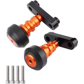 Frame Slider Crash Pads 1 Pair CNC Aluminum Fork Frame Sliders Wheel Crash Protector Collision Falling for Motorcycle 125 200 390 13-15