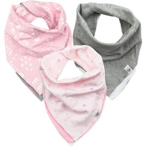 HonestBaby Multipack Reversible Bandana Drool Bibs Burpcloths Adjustable Snaps 100% Organic Cotton (Legacy)